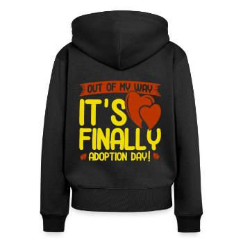 Adoption Adoption of children foster parents - Women's Premium Organic Zip Hoodie - black - Back - Julia (174cm)