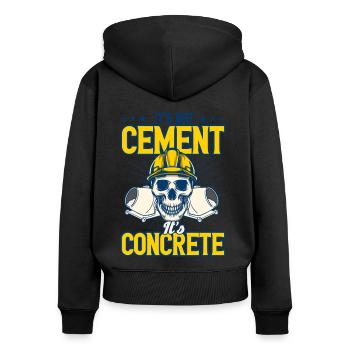 Travailleurs de la construction Constructeurs de béton Cadeau de bétonnière - Sweat à capuche zippé Premium bio Femme - noir - Dos - Julia (174cm)