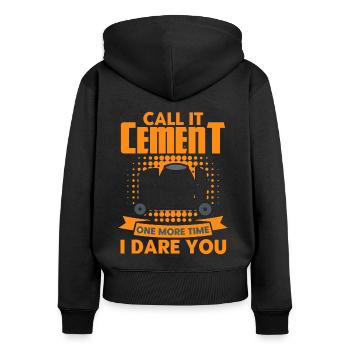Stahlbetonbauer Bauarbeiter Baustelle Geschenk - Frauen Premium Bio Zip Hoodie - Schwarz - Hinten - Julia (174cm)