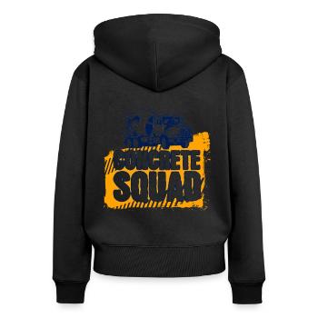 Béton Bâtisseur Béton Béton Renforcé Constructeur Cadeau - Sweat à capuche zippé Premium bio Femme - noir - Dos - Julia (174cm)