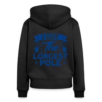 Saut à la perche Saut à la perche Saut à la perche - Sweat à capuche zippé Premium bio Femme - noir - Dos - Julia (174cm)