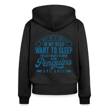 Black Humor Sarcasm Irony Gift - Women's Premium Organic Zip Hoodie - black - Back - Julia (174cm)