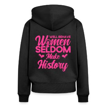 Women's Rights Feminist Empowerment Legislation - Women's Premium Organic Zip Hoodie - black - Back - Julia (174cm)