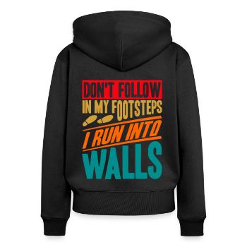 Sarcastic Black Humor Irony Gift - Women's Premium Organic Zip Hoodie - black - Back - Julia (174cm)