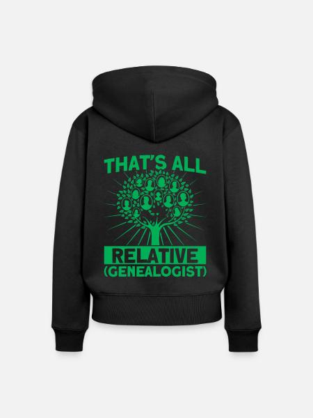 Genealogie Ahnenforscher Ahnenforschung Geschenk - Premium økologisk hoodie med lynlås til kvinder - sort