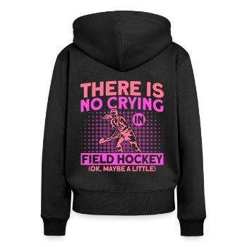 Feldhockey Spieler Mannschaftssport Hallen Feldhoc - Frauen Premium Bio Zip Hoodie - Schwarz - Hinten - Julia (174cm)
