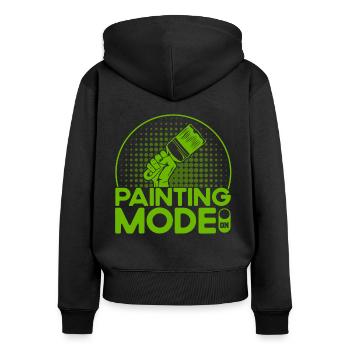 Dekorateur Bautenmaler Farbe mischen Geschenk - Frauen Premium Bio Zip Hoodie - Schwarz - Hinten - Julia (174cm)