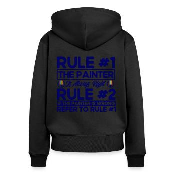 Building painter Painter Tradesman Gift - Women's Premium Organic Zip Hoodie - black - Back - Julia (174cm)