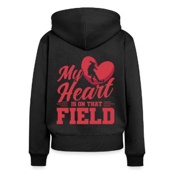 Feldhockey Spieler Mannschaftssport Hallen Feldhoc - Frauen Premium Bio Zip Hoodie - Schwarz - Hinten - Julia (174cm)