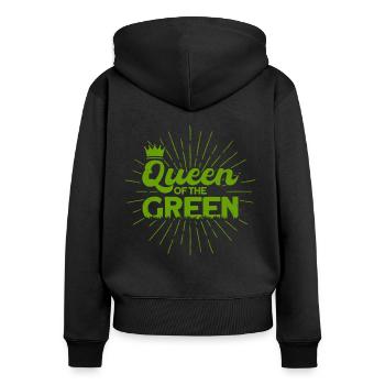 Golfplatz Golf spielen Golfen Geschenk - Frauen Premium Bio Zip Hoodie - Schwarz - Hinten - Julia (174cm)
