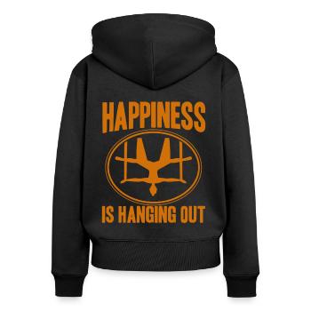 Aerial Silk Aerial Yoga Workout Aerial Acrobats Gesc - Women's Premium Organic Zip Hoodie - black - Back - Julia (174cm)