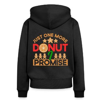 Lebkuchen Plätzchen backen Lebkuchen backen Gesche - Frauen Premium Bio Zip Hoodie - Schwarz - Hinten - Julia (174cm)