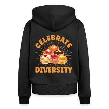 Breakfast Pancakes Pancakes Lover Fluffi - Women's Premium Organic Zip Hoodie - black - Back - Julia (174cm)