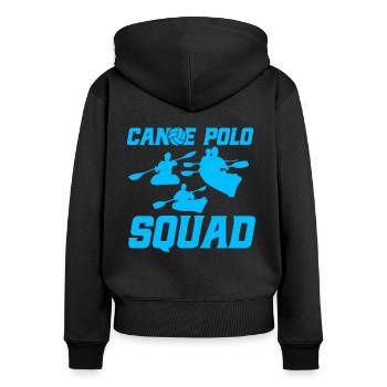 Kanusport Kanupolo Kanupolo spielen Geschenk - Frauen Premium Bio Zip Hoodie - Schwarz - Hinten - Julia (174cm)