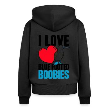 Gannet Bird Seabird Gift - Women's Premium Organic Zip Hoodie - black - Back - Julia (174cm)