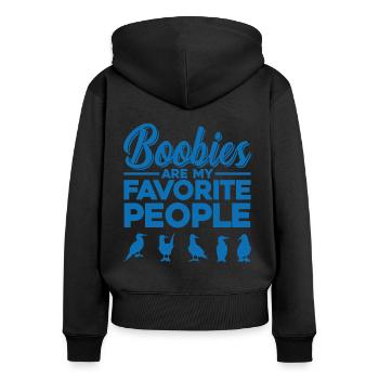 Seevogel Blaufußtölpel Tölpel Geschenk - Frauen Premium Bio Zip Hoodie - Schwarz - Hinten - Julia (174cm)