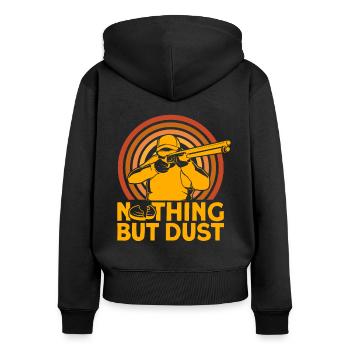 Clay Pigeon Shooting Clay Pigeon Shooting Falling Shooting - Women's Premium Organic Zip Hoodie - black - Back - Julia (174cm)