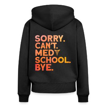 Medizinische Assistentin CMA Zertifizierte medizin - Frauen Premium Bio Zip Hoodie - Schwarz - Hinten - Julia (174cm)