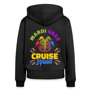 Mardi Gras Cruise Squad Mardi Gras Geschenk - Frauen Premium Bio Zip Hoodie - Schwarz - Hinten - Julia (174cm)