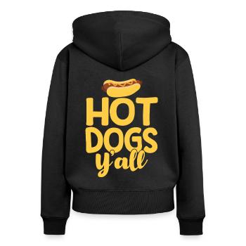 Hot Dogs, ihr alle Hot Dog Geschenk - Frauen Premium Bio Zip Hoodie - Schwarz - Hinten - Julia (174cm)