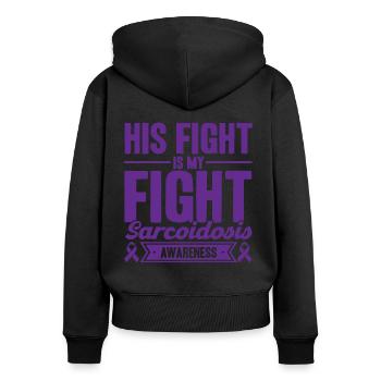 Sarkoidose Bewusstsein Sarkoidose Unterstützung Sa - Frauen Premium Bio Zip Hoodie - Schwarz - Hinten - Julia (174cm)