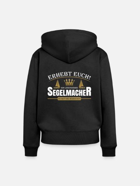 Segelmacher - Frauen Premium Bio Zip Hoodie - Schwarz