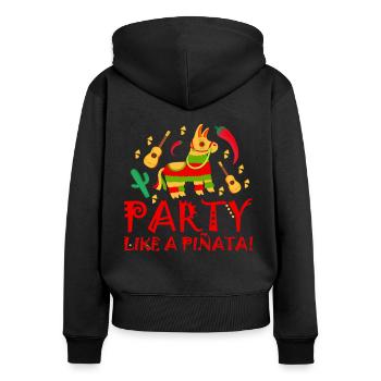 5 De Mayo Viva Mexico Cinco De Mayo Geschenk - Frauen Premium Bio Zip Hoodie - Schwarz - Hinten - Julia (174cm)