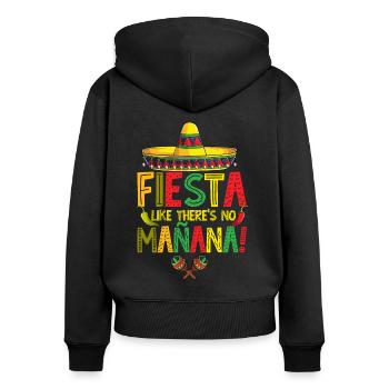 5 De Mayo Cinco De Mayo Cinco De Mayo Teacher Gesch - Sweat à capuche zippé Premium bio Femme - noir - Dos - Julia (174cm)