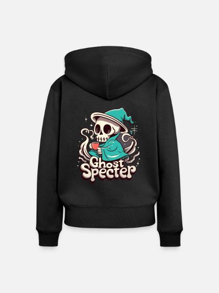 Lehrer Halloween - Frauen Premium Bio Zip Hoodie - Schwarz