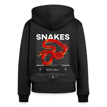 Propriétaire de serpent de lait hondurien gardien de reptile - Sweat à capuche zippé Premium bio Femme - noir - Dos - Julia (174cm)