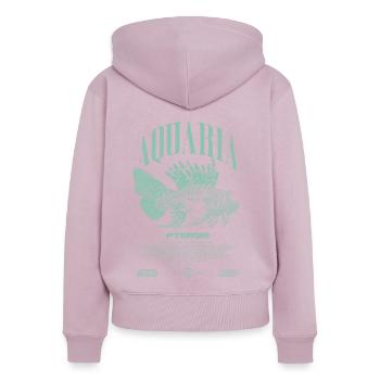 Rotfeuerfisch Marine Fish Keeper Moderne Streetwear - Frauen Premium Bio Zip Hoodie - Altrosa - Hinten - Julia (174cm)