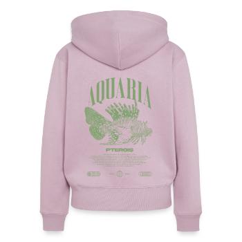 Rotfeuerfisch Marine Fish Keeper Moderne Streetwear - Frauen Premium Bio Zip Hoodie - Altrosa - Hinten - Julia (174cm)