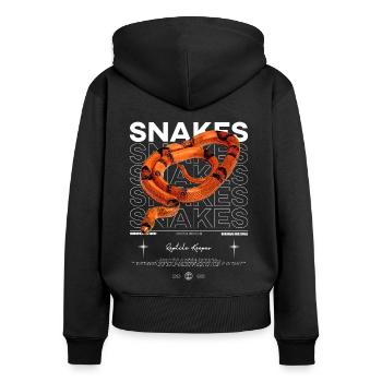 Propriétaire de serpent de lait hondurien gardien de reptile - Sweat à capuche zippé Premium bio Femme - noir - Dos - Julia (174cm)