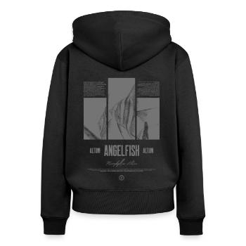 Altum Kaiserfisch Buntbarsch Aquarium Fischhalter - Frauen Premium Bio Zip Hoodie - Schwarz - Hinten - Julia (174cm)