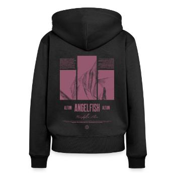 Altum Kaiserfisch Buntbarsch Aquarium Fischhalter - Frauen Premium Bio Zip Hoodie - Schwarz - Hinten - Julia (174cm)