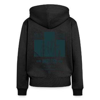 Altum Kaiserfisch Buntbarsch Aquarium Fischhalter - Frauen Premium Bio Zip Hoodie - Schwarz - Hinten - Julia (174cm)