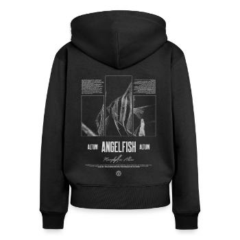 Altum Kaiserfisch Buntbarsch Aquarium Fischhalter - Frauen Premium Bio Zip Hoodie - Schwarz - Hinten - Julia (174cm)