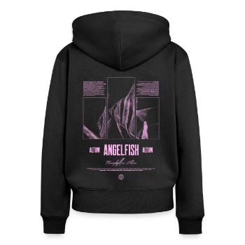 Altum Kaiserfisch Buntbarsch Aquarium Fischhalter - Frauen Premium Bio Zip Hoodie - Schwarz - Hinten - Julia (174cm)
