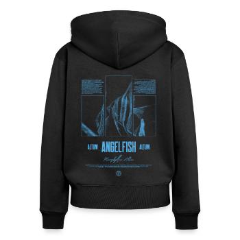 Altum Kaiserfisch Buntbarsch Aquarium Fischhalter - Frauen Premium Bio Zip Hoodie - Schwarz - Hinten - Julia (174cm)