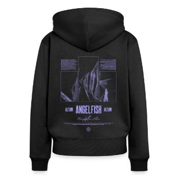 Altum Kaiserfisch Buntbarsch Aquarium Fischhalter - Frauen Premium Bio Zip Hoodie - Schwarz - Hinten - Julia (174cm)
