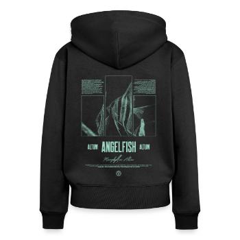 Altum Kaiserfisch Buntbarsch Aquarium Fischhalter - Frauen Premium Bio Zip Hoodie - Schwarz - Hinten - Julia (174cm)