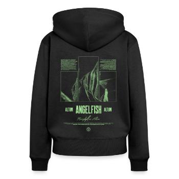 Altum Kaiserfisch Buntbarsch Aquarium Fischhalter - Frauen Premium Bio Zip Hoodie - Schwarz - Hinten - Julia (174cm)