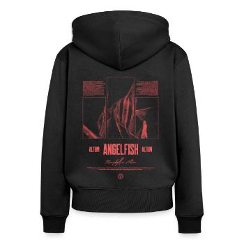 Altum Kaiserfisch Buntbarsch Aquarium Fischhalter - Frauen Premium Bio Zip Hoodie - Schwarz - Hinten - Julia (174cm)
