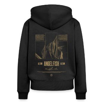 Altum Kaiserfisch Buntbarsch Aquarium Fischhalter - Frauen Premium Bio Zip Hoodie - Schwarz - Hinten - Julia (174cm)