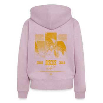 Diskusfisch Buntbarsch Aquarium Fischhalter - Frauen Premium Bio Zip Hoodie - Altrosa - Hinten - Julia (174cm)