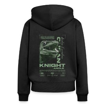 Cuban Knight Anole Reptile Keeper Lizard - Women's Premium Organic Zip Hoodie - black - Back - Julia (174cm)