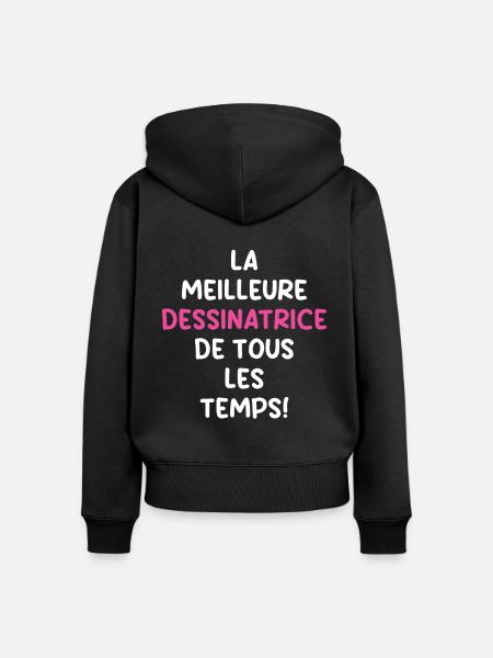 Der beste Architekt aller Zeiten! - Frauen Premium Bio Zip Hoodie - Schwarz