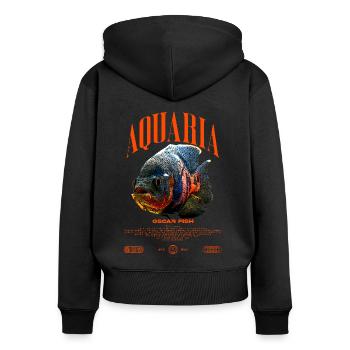 Oscar Fish Water Change Monster Fish - Women's Premium Organic Zip Hoodie - black - Back - Julia (174cm)
