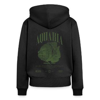 Oscar Fish Water Change Monster Fish - Women's Premium Organic Zip Hoodie - black - Back - Julia (174cm)