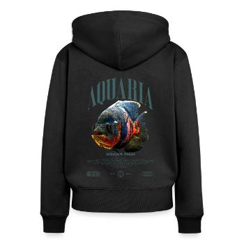 Oscar Fish Water Change Monster Fish - Women's Premium Organic Zip Hoodie - black - Back - Julia (174cm)